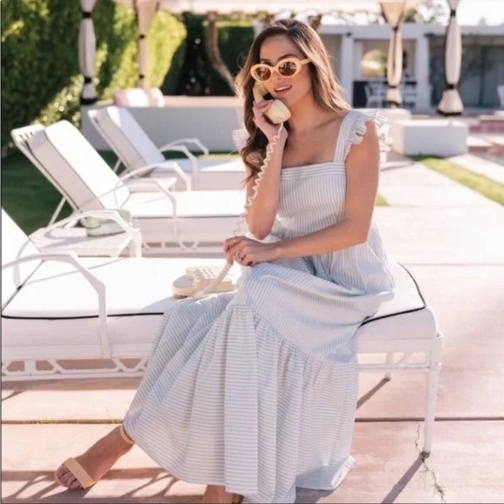 Gal Meets Glam Mint Striped Dress Size 0